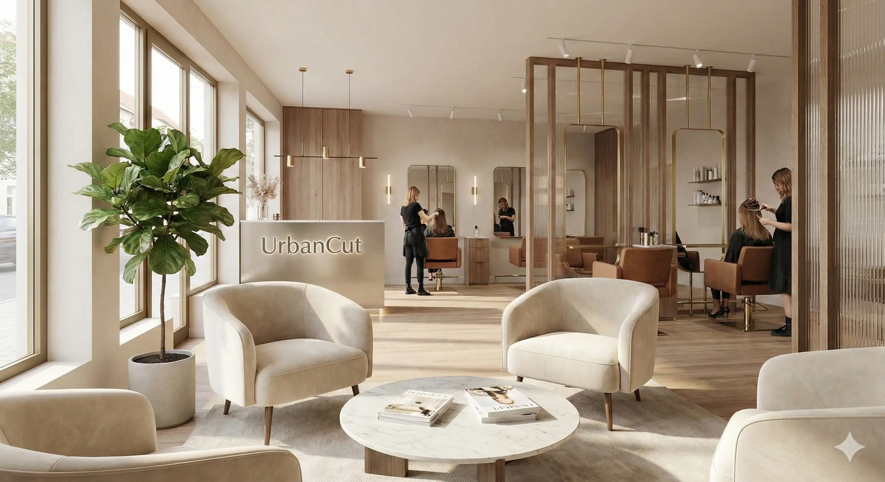 פנים מספרת הבוטיק UrbanCut