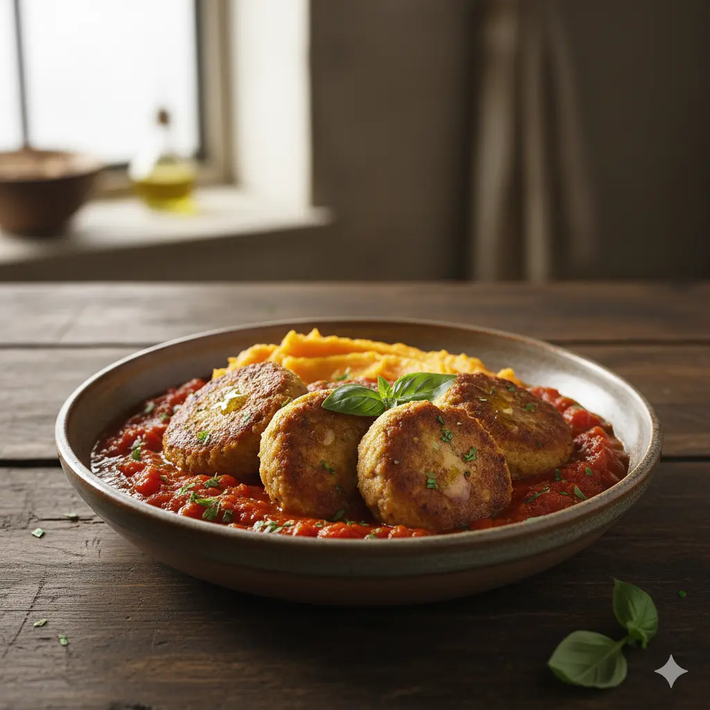 קציצות עדשים טבעוניות ברוטב עגבניות