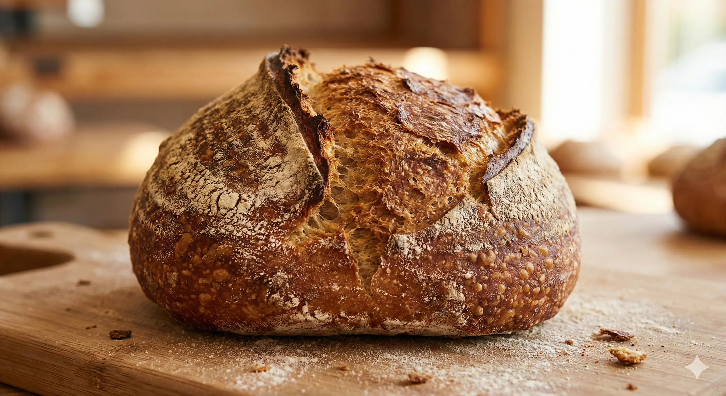 כיכר לחם מחמצת טרי