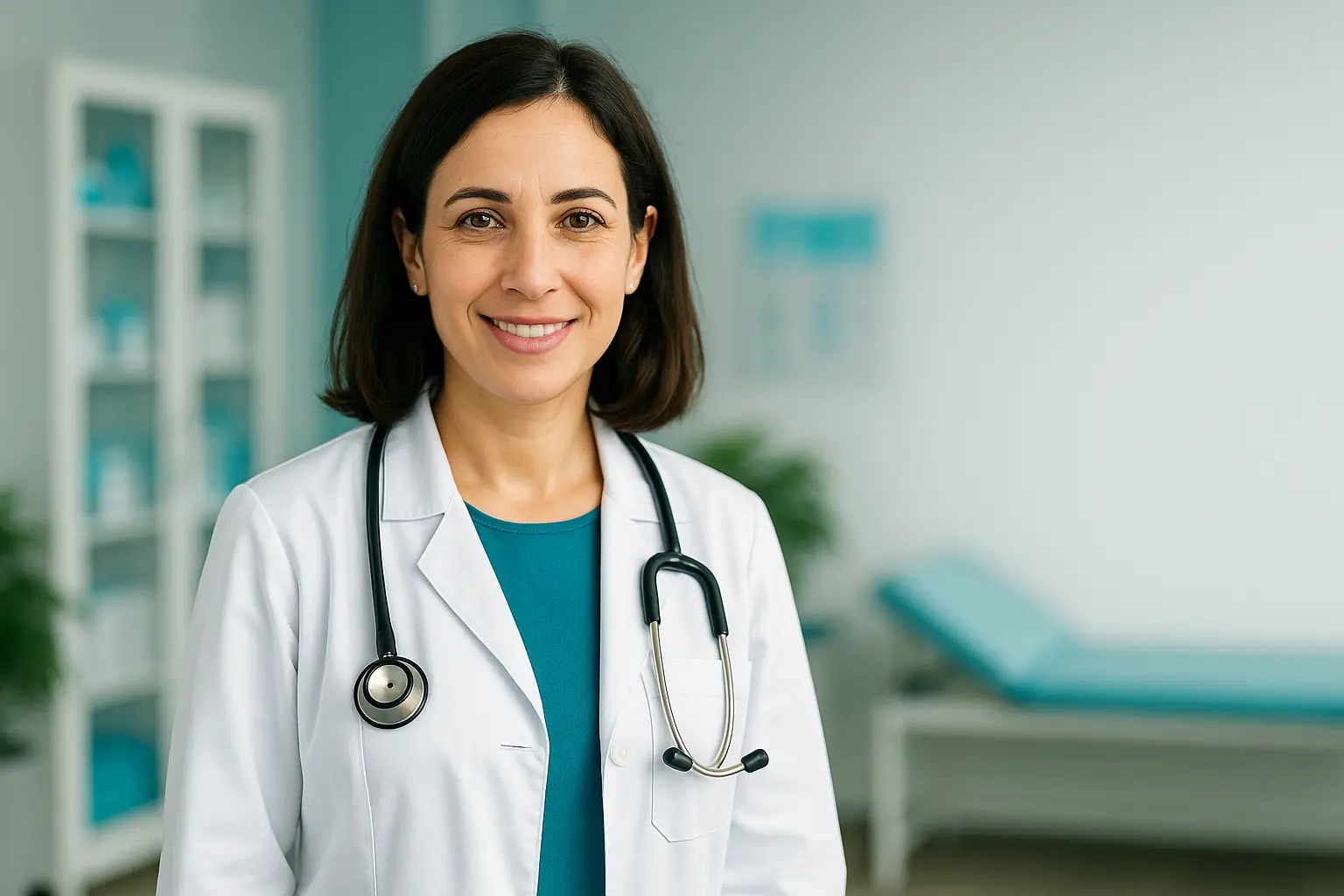 רופאה מחייכת במרכז רפואי אורין