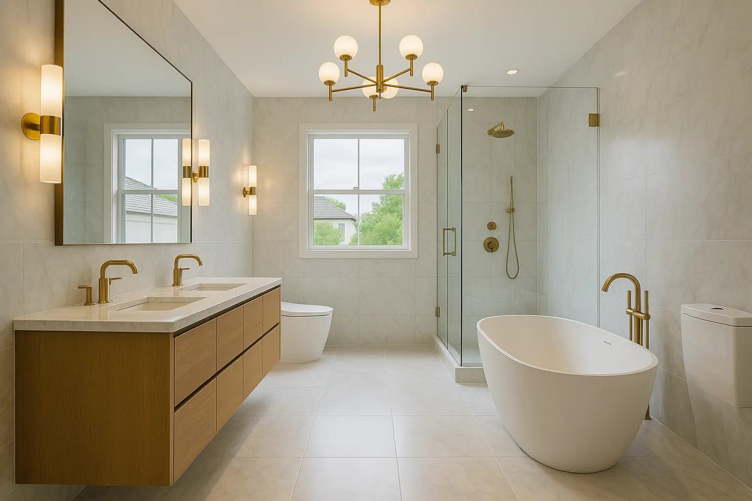 עיצוב חדר אמבטיה יוקרתי