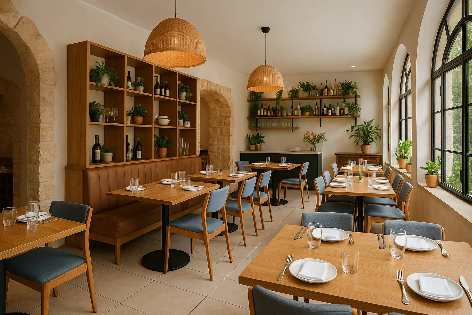 פנים מסעדת מנטה ביסטרו