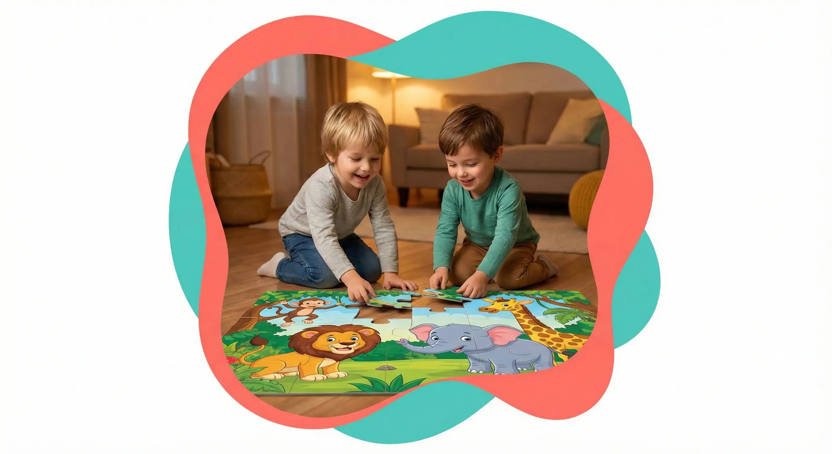 פאזל רצפה ענק - חיות הג'ונגל