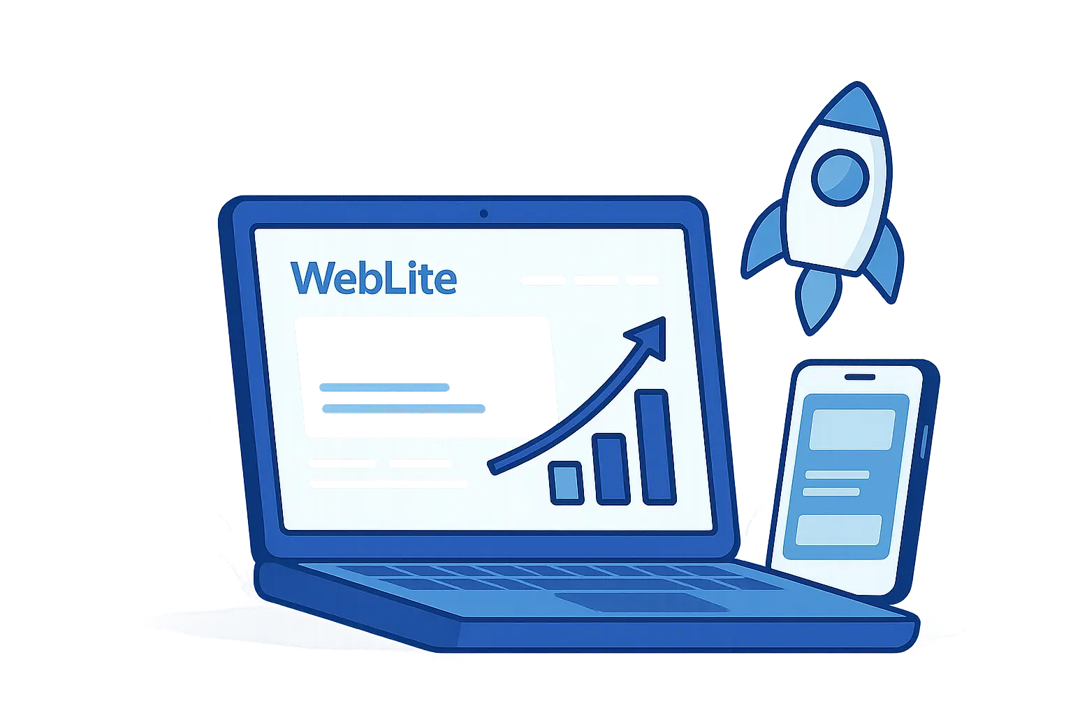 אילוסטרציה של אתר תדמית מקצועי לעסק קטן