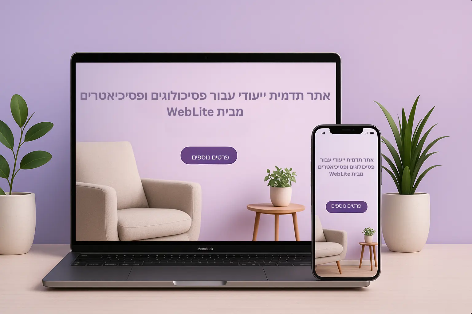 פסיכולוגית מנהלת שיחה טיפולית בקליניקה נעימה – קליניקה עם אתר WebLite